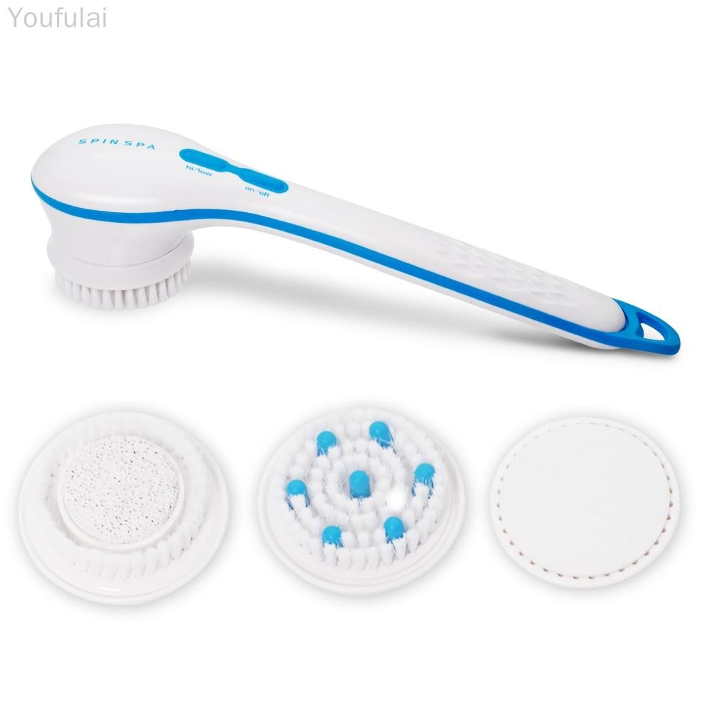 Electric Shower Brush 5-in-1 Spin Spa – Cell Operated Full Body Cleansing & Exfoliating Brush buy online in Pakistan