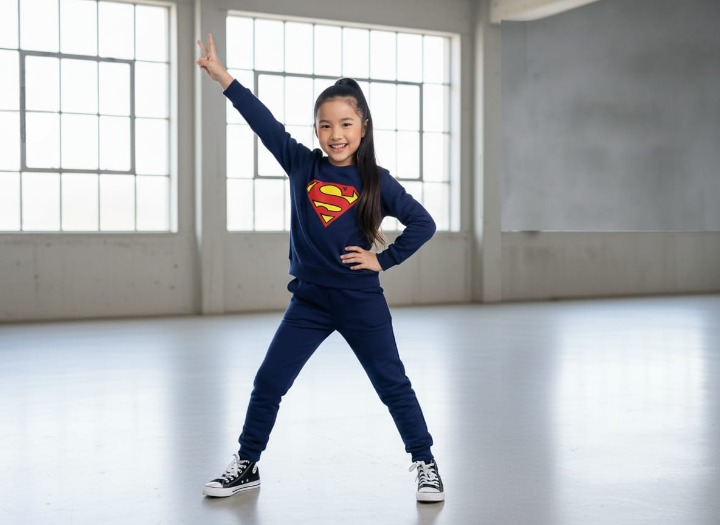 Superman Printed Sweatshirt & Pajama Trouser Tracksuit for Kids | Winter Warm Fleece Clothing Set Outfit for Boys & Girls - Buy Online in Pakistan at Zenbu Store