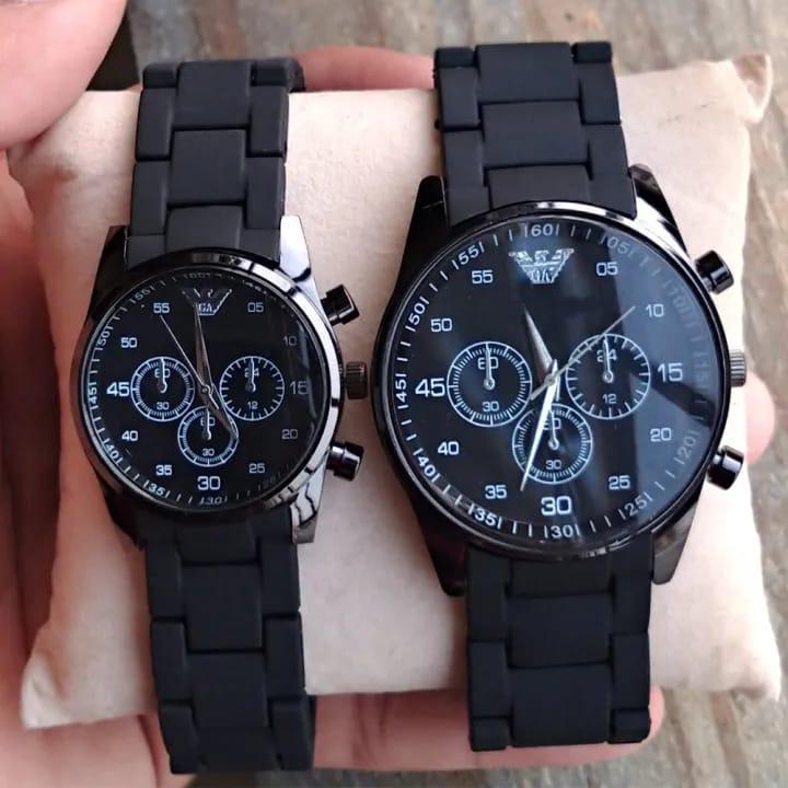 Elegant Couple Watch Set | Matching Men’s & Women’s Wristwatches | Stylish Analog Timepieces for Couples – 2 Pc Gift Set view 3