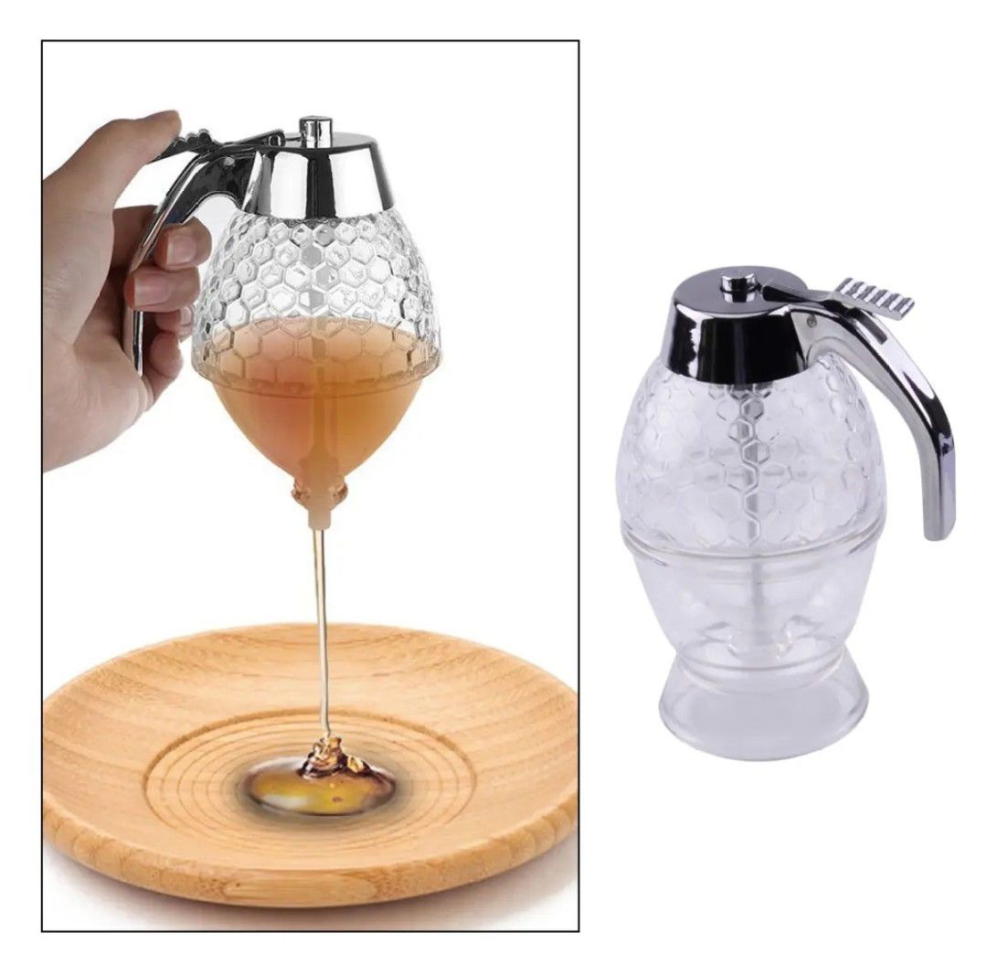 Honey Dispenser 200ML | No-Drip Syrup Pot & Juice Storage Jar | Easy-Pour Bee Design Container for Honey, Maple Syrup, Sauces & Kitchen Use view 3