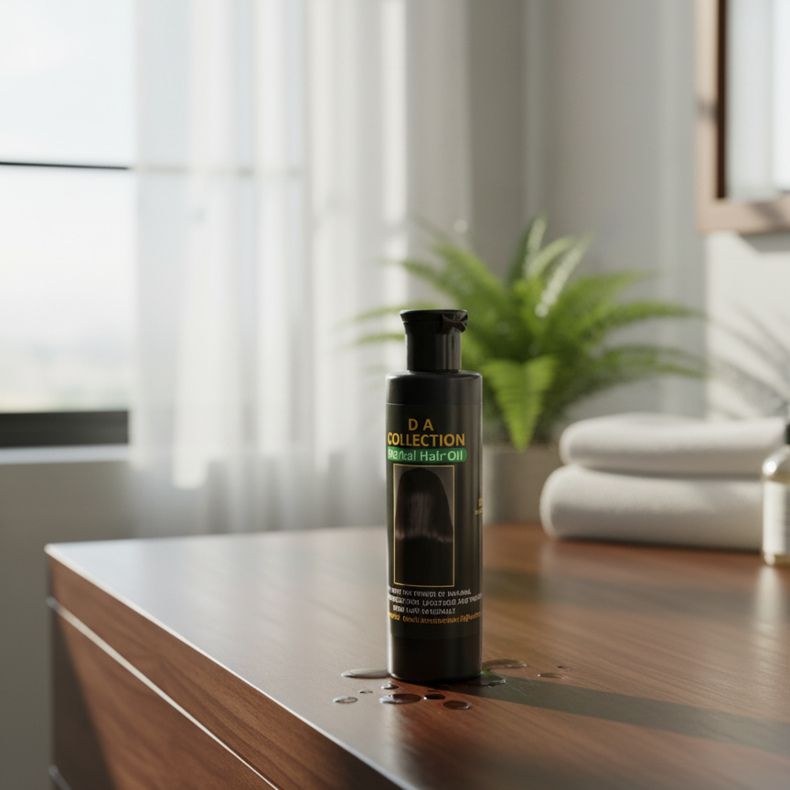 Herbal Hair Oil Natural Blend Of Oils And Herbs Nourishes Scalp Reduces Dandruff Strengthens Roots And Adds Shine - 200m...