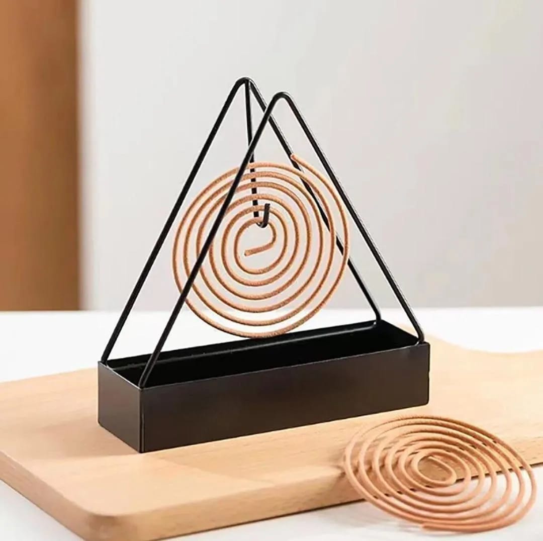 1 Pcs Simple Triangle-shaped Iron Mosquito Coil Holder Creative Hanging Or Standing Incense Burner buy online in Pakistan