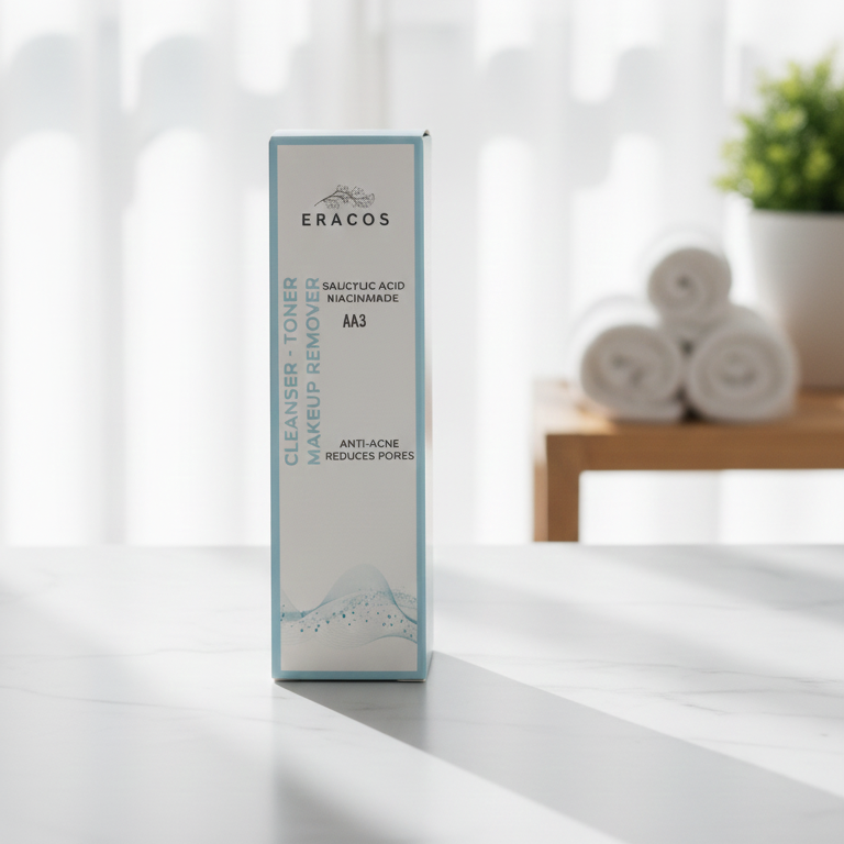 Eracos AA3 Cleanser Toner Makeup Remover Gentle Formula Clears Impurities Removes Makeup Refreshes Skin Provides Smooth And Healthy Look - 200ml buy online in Pakistan