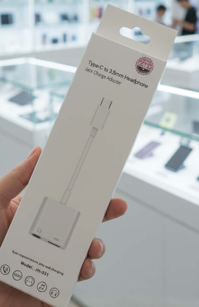 SUPEN FAST Type C To 3.5mm Headphone Jack Charge Adapter Durable Quality Easy Connectivity (Random Color) view 2