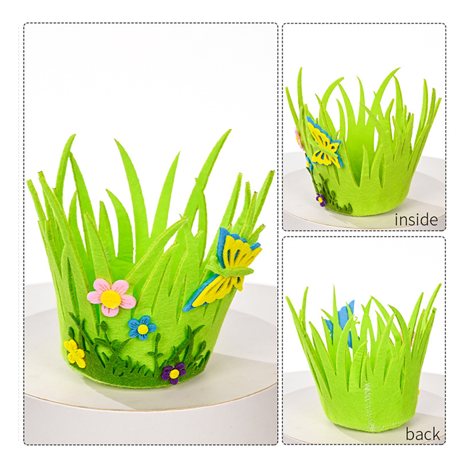 Easter Baskets – Portable Round Non-Woven Buckets for Kids & Adults | Small Woven Party & Birthday Decoration Supplies buy online in Pakistan