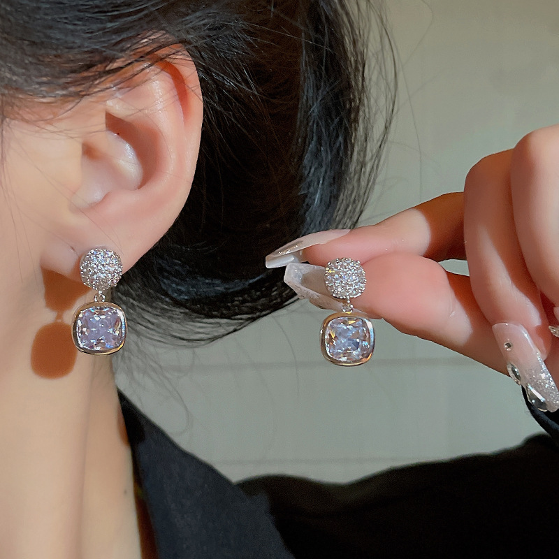 ZJE-163 Korean Zircon Crystal Earrings - Buy Online in Pakistan at Zenbu Store