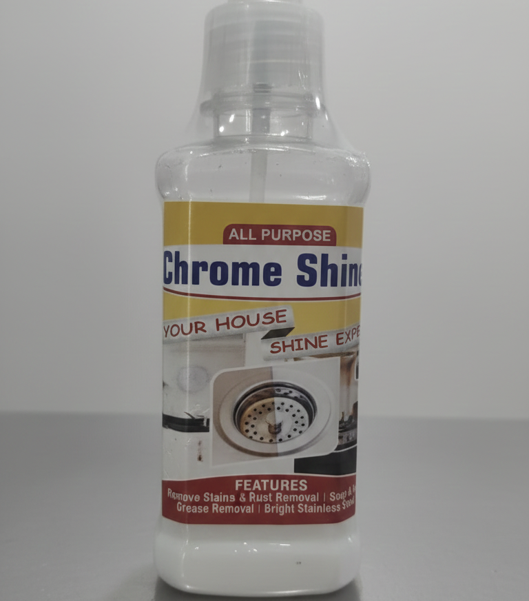 All Purpose Chrome Shine Cleaner 200ml – Powerful Stain, Rust And Grease Removal For Bright And Shiny Stainless Steel Surfaces buy online in Pakistan