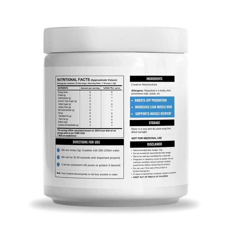 Wellcore Micronised Creatine Monohydrate 83 Servings Perfect Choice For Daily Fitness Needs - 250g view 2