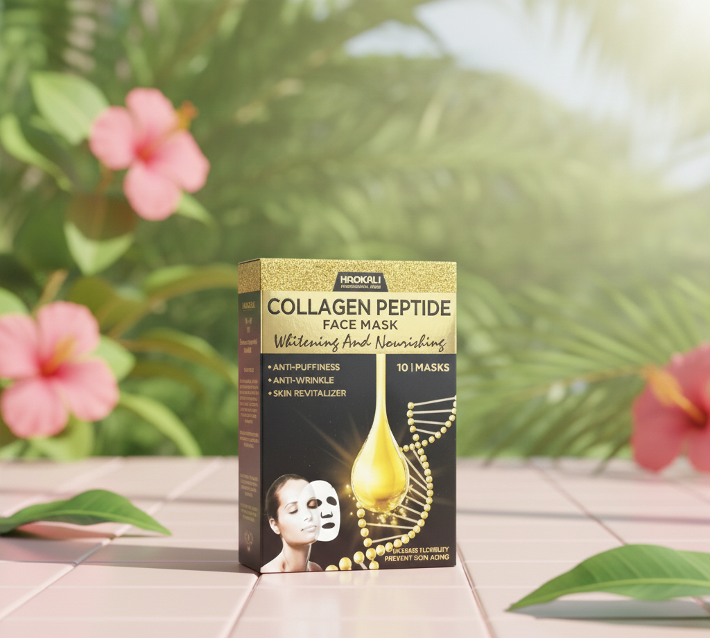 HAOKALI Professional Care Collagen Peptide Face Mask (10-Pack) - Anti-Puffiness, Anti-Wrinkle, Whitening & Nourishing Skin Revitalizer buy online in Pakistan