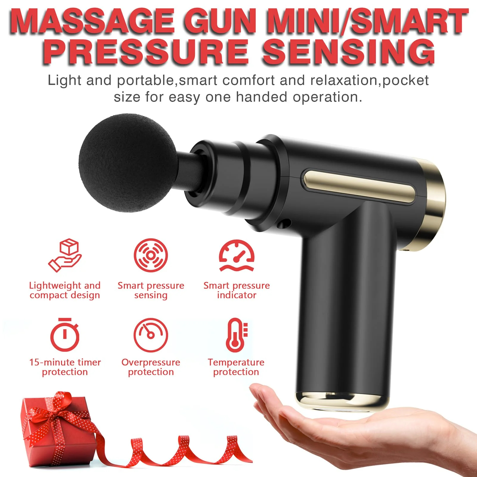 4-in-1 Gun Massager | 6 Speed C-Type Massager For Deep Tissue Massage | Portable Handheld Electric Body Therapy for Pain Relief, Relaxation & Muscle Recovery (Random Color) view 5