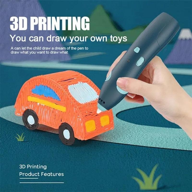 3D Pen for 3D Printing Drawing Pen USB 3D pen plus with safe filament Creative Learning for Children Kids as Toys DIY Arts & Crafts Boy Girls Perfect Gift buy online in Pakistan