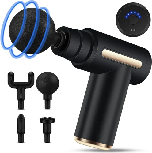 4-in-1 Gun Massager | 6 Speed C-Type Massager For Deep Tissue Massage | Portable Handheld Electric Body Therapy for Pain Relief, Relaxation & Muscle Recovery (Random Color) view 3