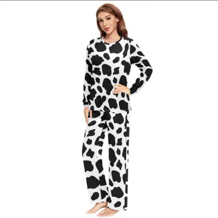 White Cow Printed Tracksuit Stylish Design Smooth Comfort Easy Wear Durable Stitching - Buy Online in Pakistan at Zenbu Store