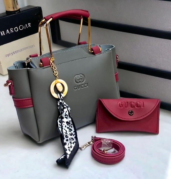 Ladies Handbag With Match Small Pouch Elegant Design Premium Quality