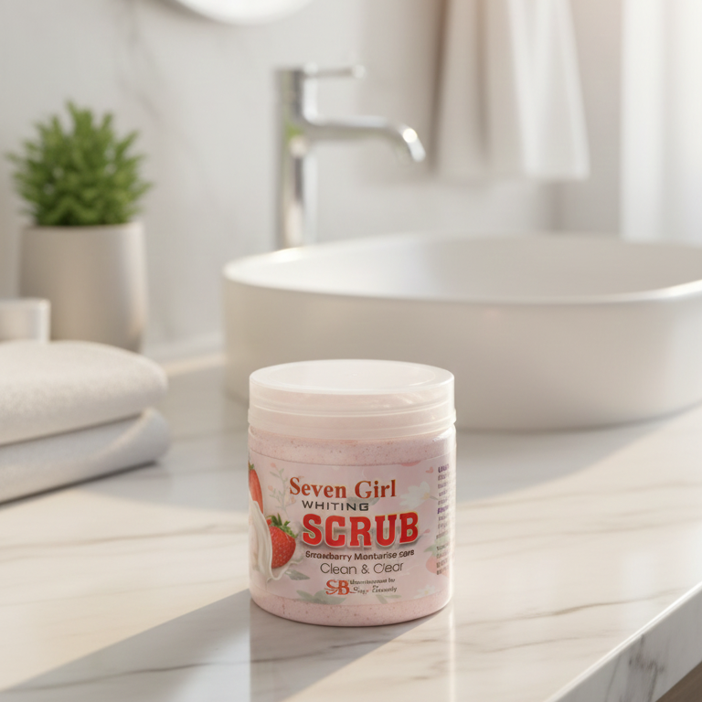 Seven Girl Whitening Scrub Strawberry Moisturise Care – Big Size buy online in Pakistan