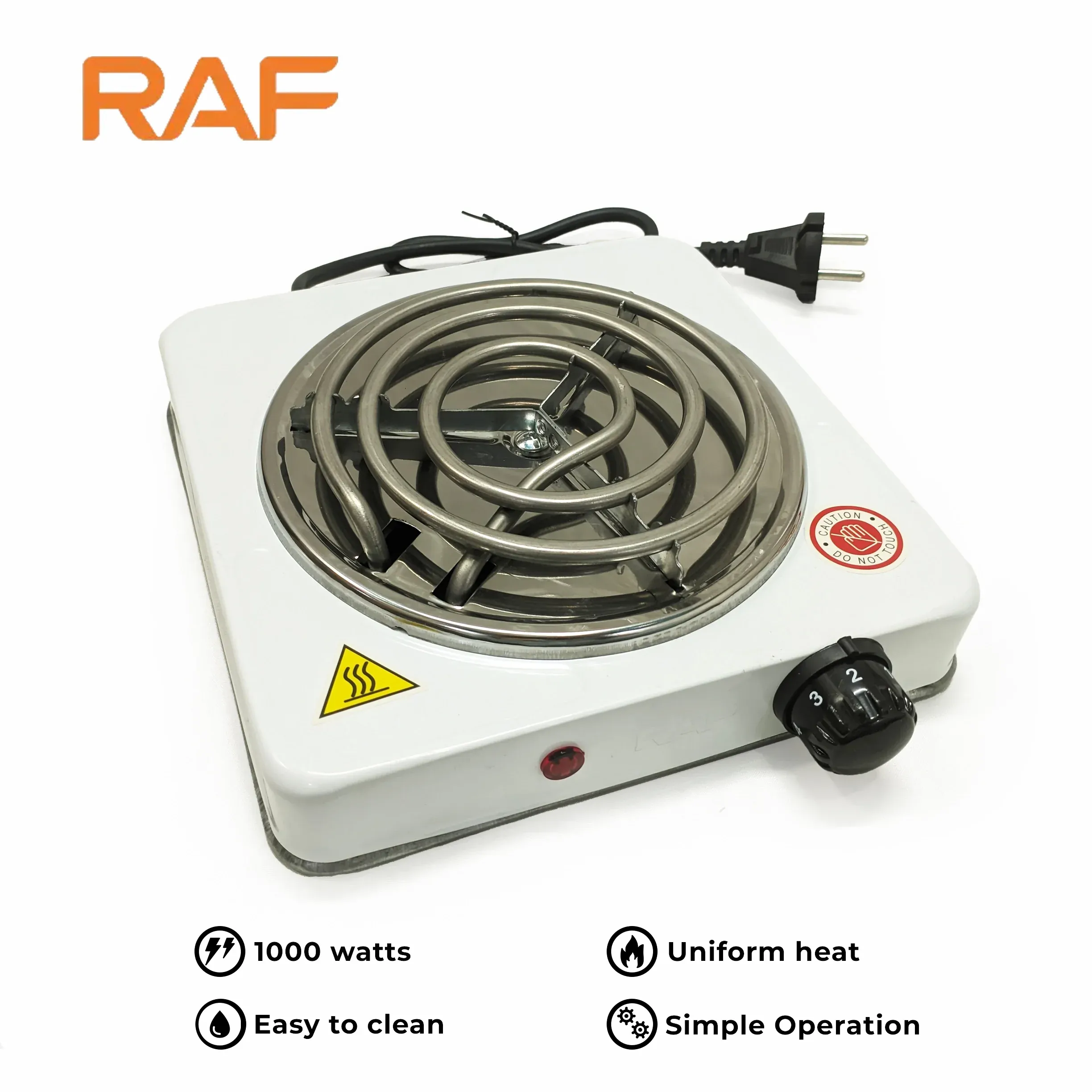 RAF Electric Stove | 1000W Hot Plate | Heats in 2 Mins | Automatic & Easy to Clean view 5