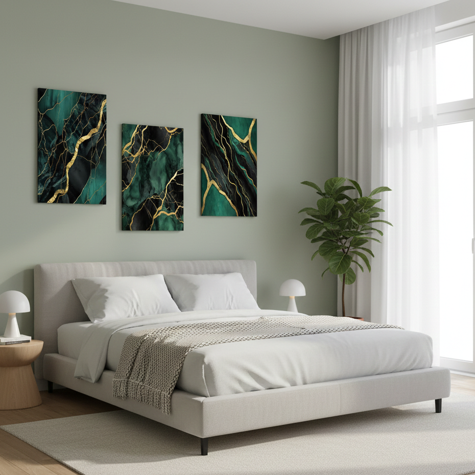 3 Pc Marble Design Phototiles Wall Art Set | Elegant Self‑Adhesive | Premium Smooth Finish | Size 8x11 buy online in Pakistan