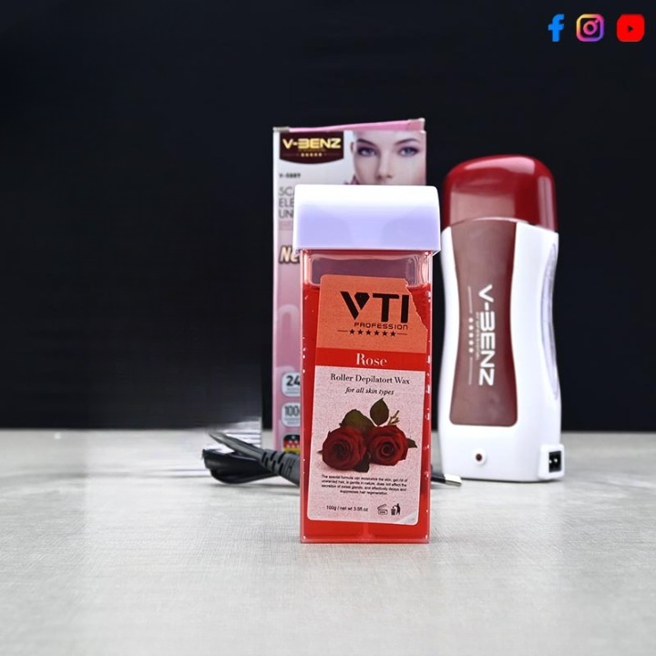 V-BENZ Original Electric Roll On Wax Depilator Heater Hair Removal Machine (Wax Cartridge Included) – Model: V-5889 buy online in Pakistan