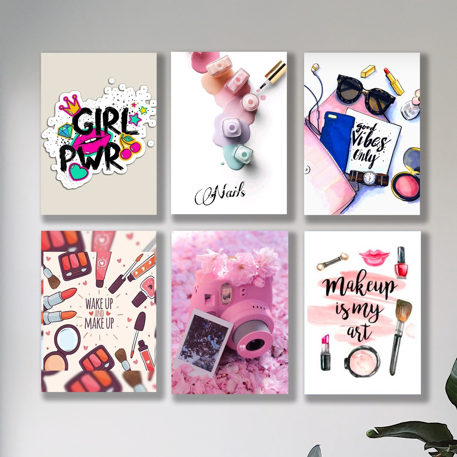 Set of 6 Fashion & Empowerment Wall Art Frames – 8x11