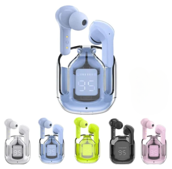 Air 31 Earbuds Wireless Earbuds With Crystal Transparent Case Type C Charging And Bluetooth 5.3 Providing Durable Quality - Random Color view 4
