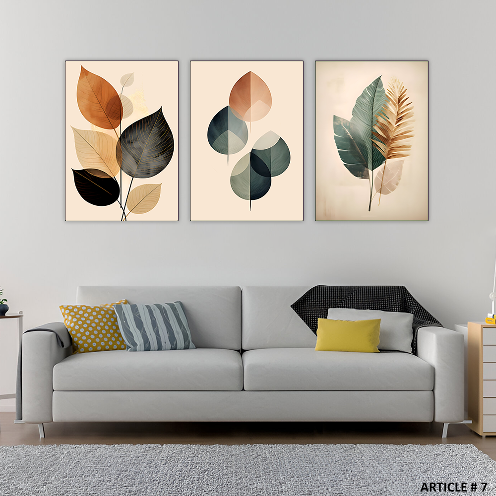 Set of 3 Botanical Wall Art Frames – 8x11