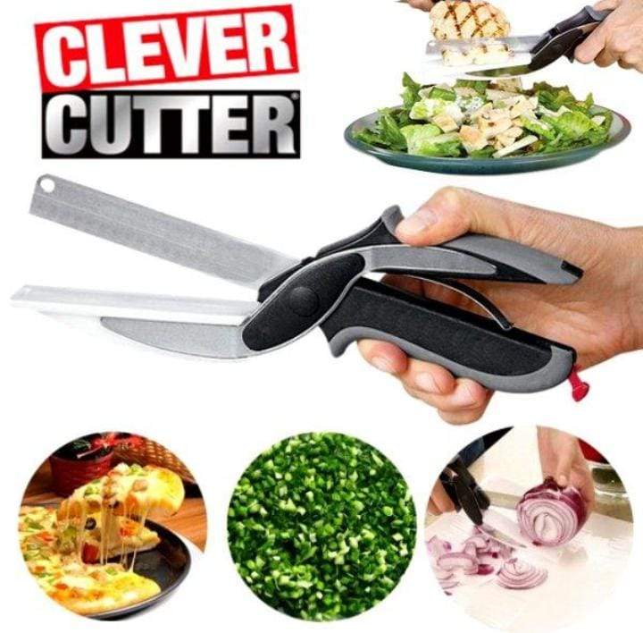 2 In 1 Clever Cutter Kitchen Scissors Quick Vegetable Cutter Vegetable Chopper buy online in Pakistan