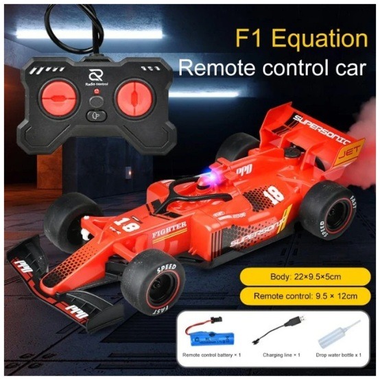 F1 Equation High-Speed RC Racing Car with Mist Spray Exhaust and LED Lights thumbnail 3