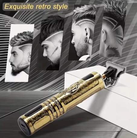 Metal Body Vintage T9 Hair Trimmer For Men Professional Usb Rechargeable Beard And Hair Cutting Machine Precision Shaver view 5