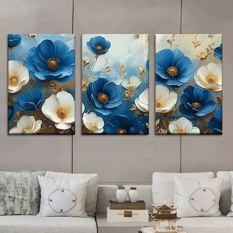 Set Of 3 Sticky Wooden Canvas Frames For Wall Decore Aesthatic Art / Sticky Phototiles For Room Wall Decoration buy online in Pakistan