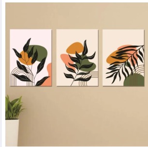 Set of 3 Wooden Photo Tile Frames – Spiritual Wall Art Decor, 8×11 inches buy online in Pakistan