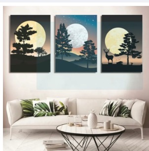 Set of 3 Wall Art Wooden Phototile Frames for Wall Decor buy online in Pakistan