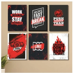 Set Of 6 Wall Art Wooden Phototile Frames For Wall Decor Providing Beautiful Spiritual Designs  Stylish Appearance buy online in Pakistan