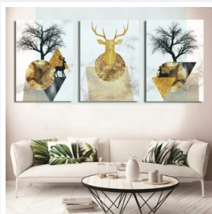Set of 3 Wooden Photo Tile Wall Art Frames (8×11 Inches) – Premium MDF Spiritual Wall Décor with Easy Stick Back buy online in Pakistan