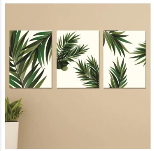 Set of 3 Wooden Photo Tile Wall Art Frames (8×11 Inches) – MDF Spiritual Wall Décor with Easy Stick Back buy online in Pakistan