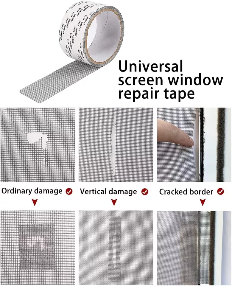 Mesh Window Screen Repair Tape – 2 Meter Durable Self-Adhesive Patch for Quick Screen Fixes view 2