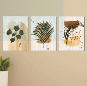 Set Of 3 Wall Art Wooden Phototile Frames For Wall Decor Providing Elegant Design Home Decoration Support buy online in Pakistan