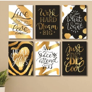 Set of 6 Wooden Photo Tile Wall Art Frames (8×11 Inches) – Premium MDF Spiritual Wall Décor with Easy Stick Back buy online in Pakistan