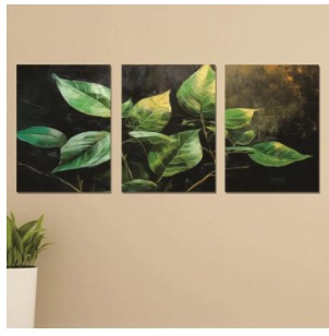 Set of 3 Wooden Photo Tile Wall Art Frames (8×11 Inches) – Premium MDF Spiritual Wall Décor with Easy Stick Back buy online in Pakistan