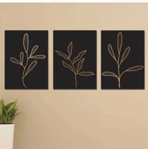 Set of 3 Wooden Photo Tile Wall Art Frames (8×11 Inches) – Premium MDF Spiritual Wall Décor with Easy Stick Back buy online in Pakistan