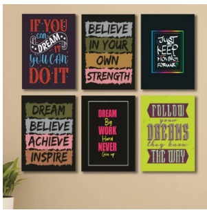 Set of 6 Wooden Wall Art Phototile Frames Spiritual Touch Stylish Decor for Elegant Home Interiors buy online in Pakistan