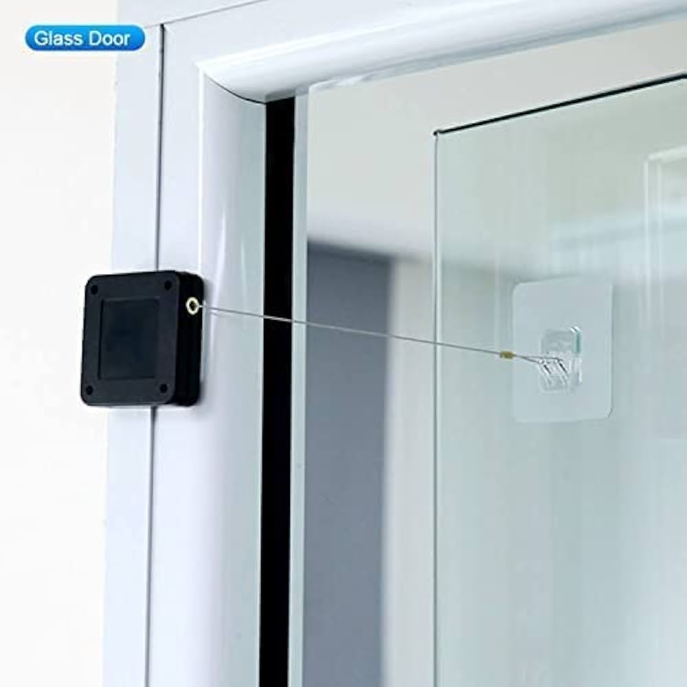 Universal Punch-Free Automatic Sensor Door Closer | Heavy-Duty Retractable Steel Cable Door Closer for Home, Office, and Internal Sliding or Swing Doors buy online in Pakistan
