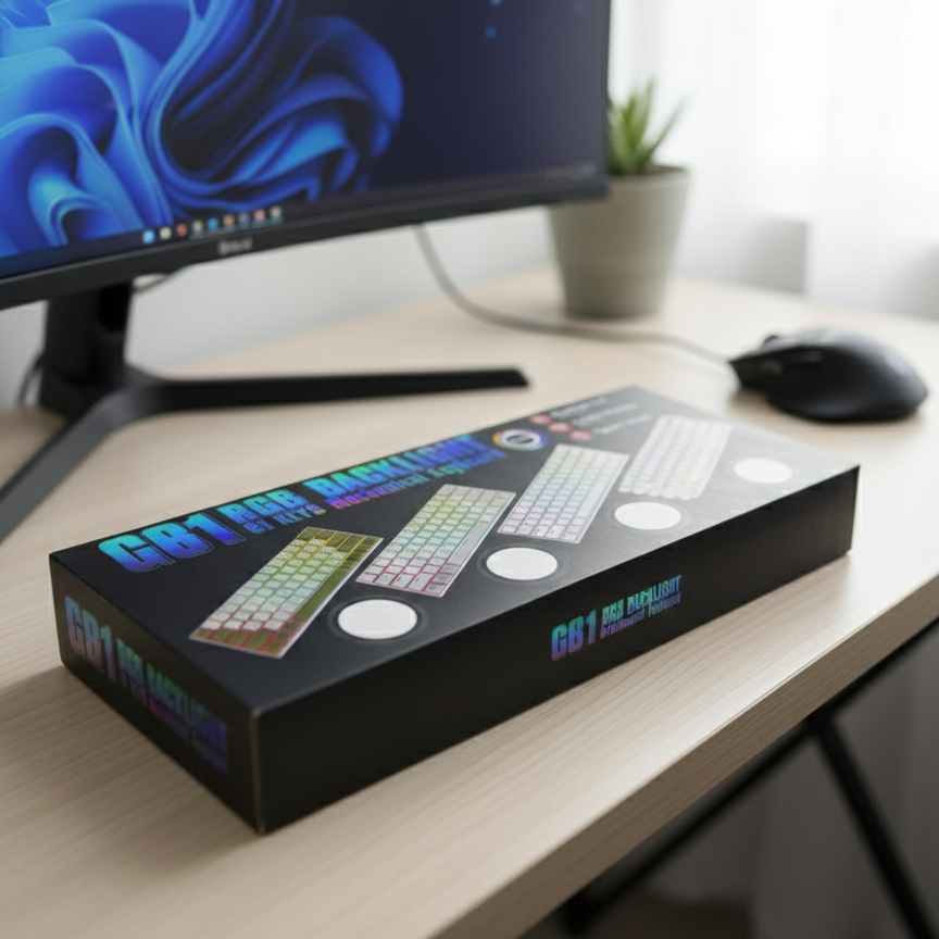 GB1 Ultra-Compact 60% Wireless Mechanical Gaming Keyboard – Triple-Mode Connectivity (2.4GHz/Bluetooth/USB-C), RGB Backlit, 61 Keys Hot-Swappable Pro Gamer Edition (Random color) buy online in Pakistan