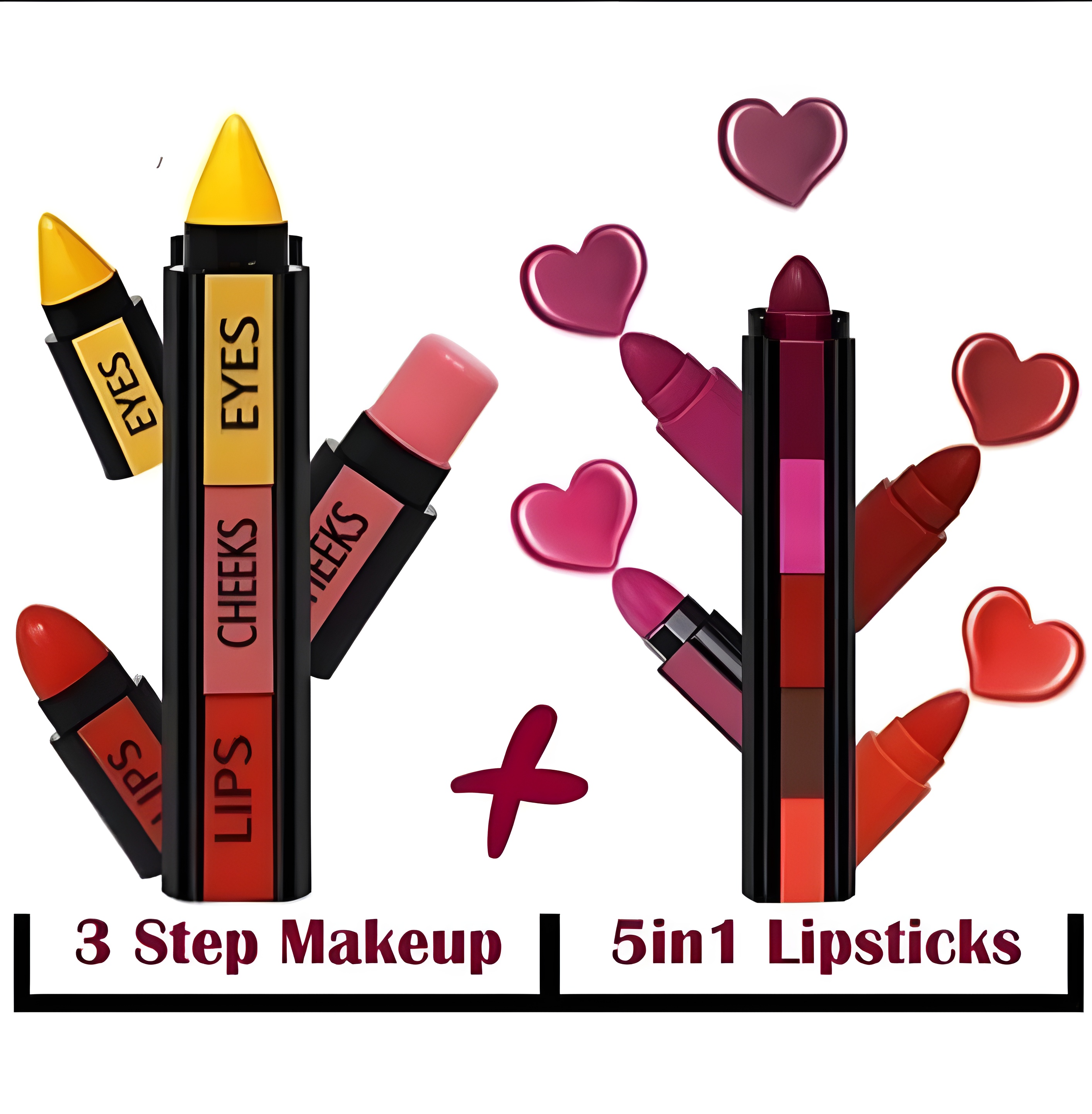 8 in 1 Makeup Deal - 5 in 1 lipstick - 3 in 1 Lip Pen buy online in Pakistan