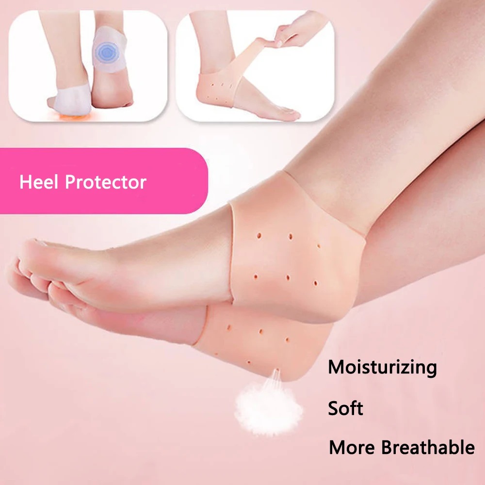 Silicone Gel Heel Pad Socks | Pain Relief & Anti‑Crack | 1 Pair Heel Guards & Protectors for Women thumbnail 4