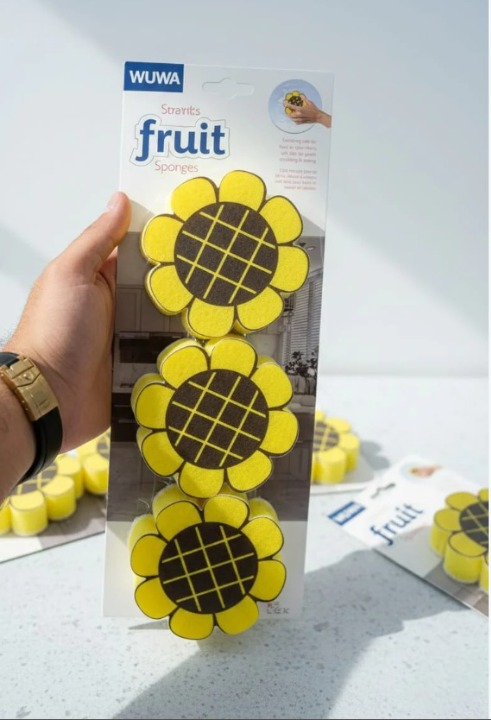 WUWA Stravits Fruit Sponges Providing Creative Design Attractive Look Durable Quality Comfortable Use (Random Design) view 4