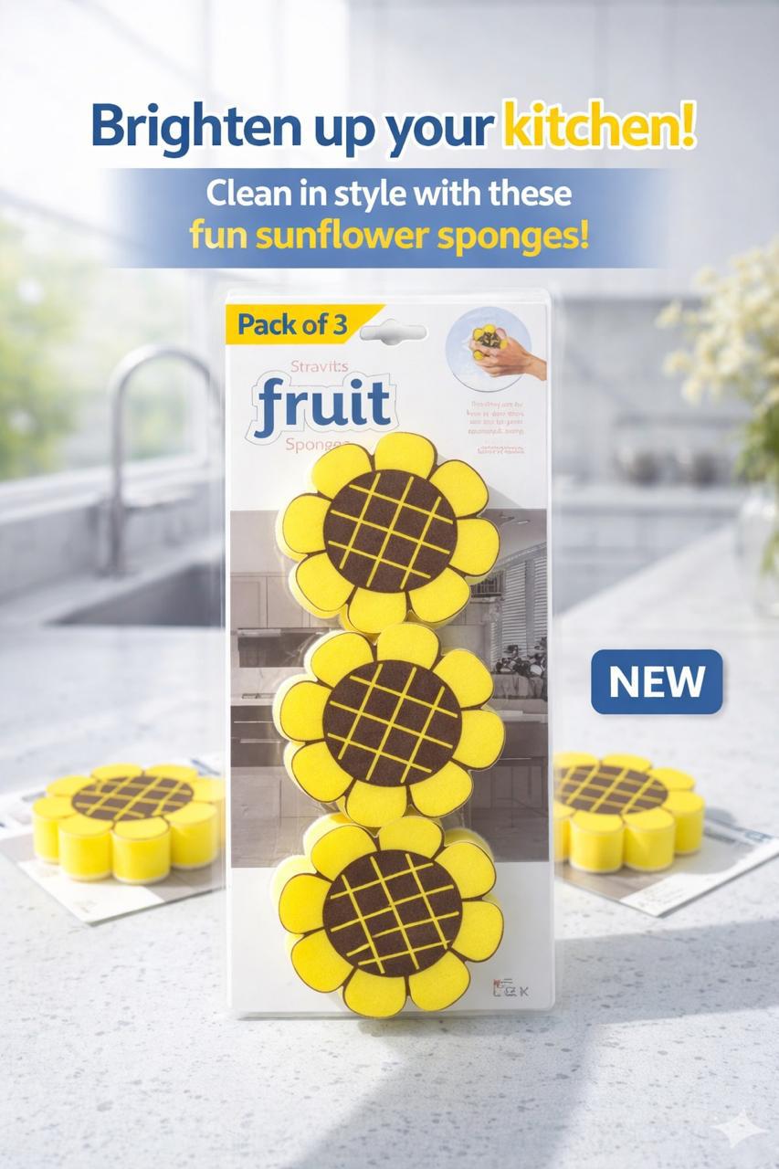 WUWA Stravits Fruit Sponges Providing Creative Design Attractive Look Durable Quality Comfortable Use (Random Design) view 2