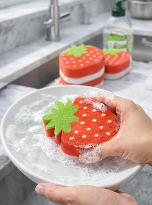 WUWA Stravits Fruit Sponges Providing Creative Design Attractive Look Durable Quality Comfortable Use (Random Design) view 3