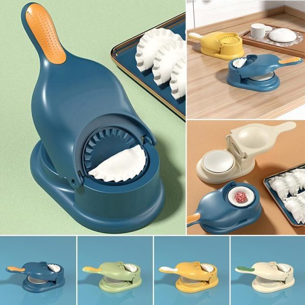 2-in-1 Manual Dumpling Maker & Dough Press Machine | Portable Samosa & Gujiya Mould Tool | Easy Kitchen DIY Pastry Acces...