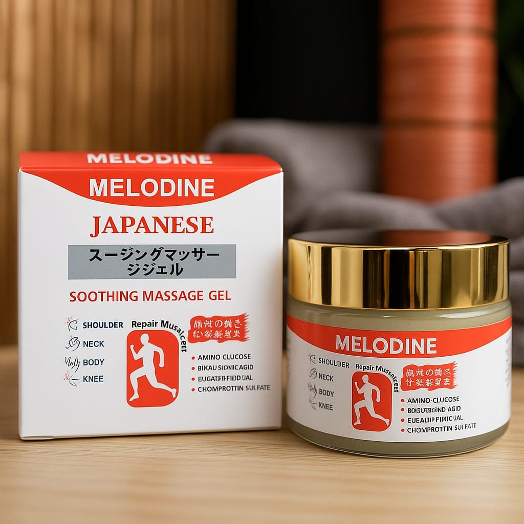 MELODINE Japanese Soothing Massage Gel – Fast-Absorbing Herbal Relief for Muscle & Joint Pain (Neck, Back, Knee, Shoulde...