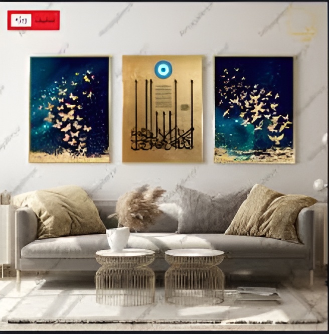 set of 3 Motivational sticky wooden frames for home office wall decore / sticky phototiles buy online in Pakistan